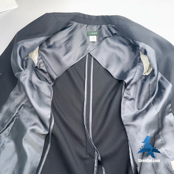 1162 J.Crew Wool Blend Blazer – Size 2 – Black - Picture 14 of 16